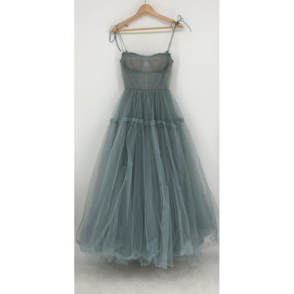 Millau Millau Light Blue Tulle Maxi Dress